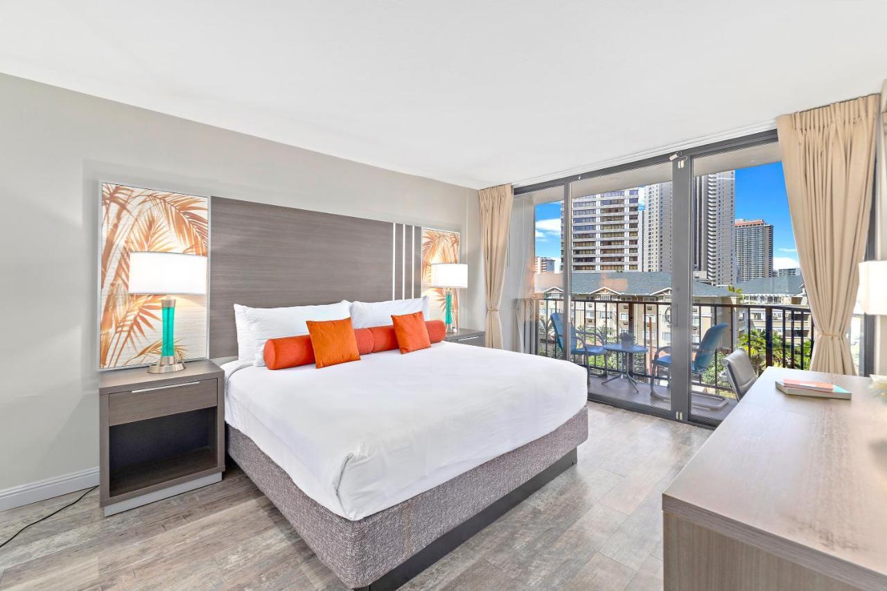 Renovated With City View At Aqua Palms Waikiki Honolulu Exterior foto